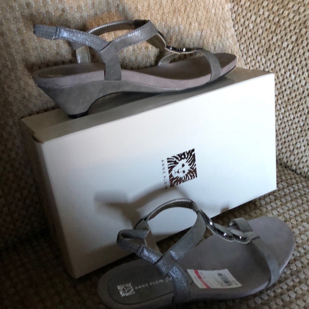 Silver and Gray Sandals